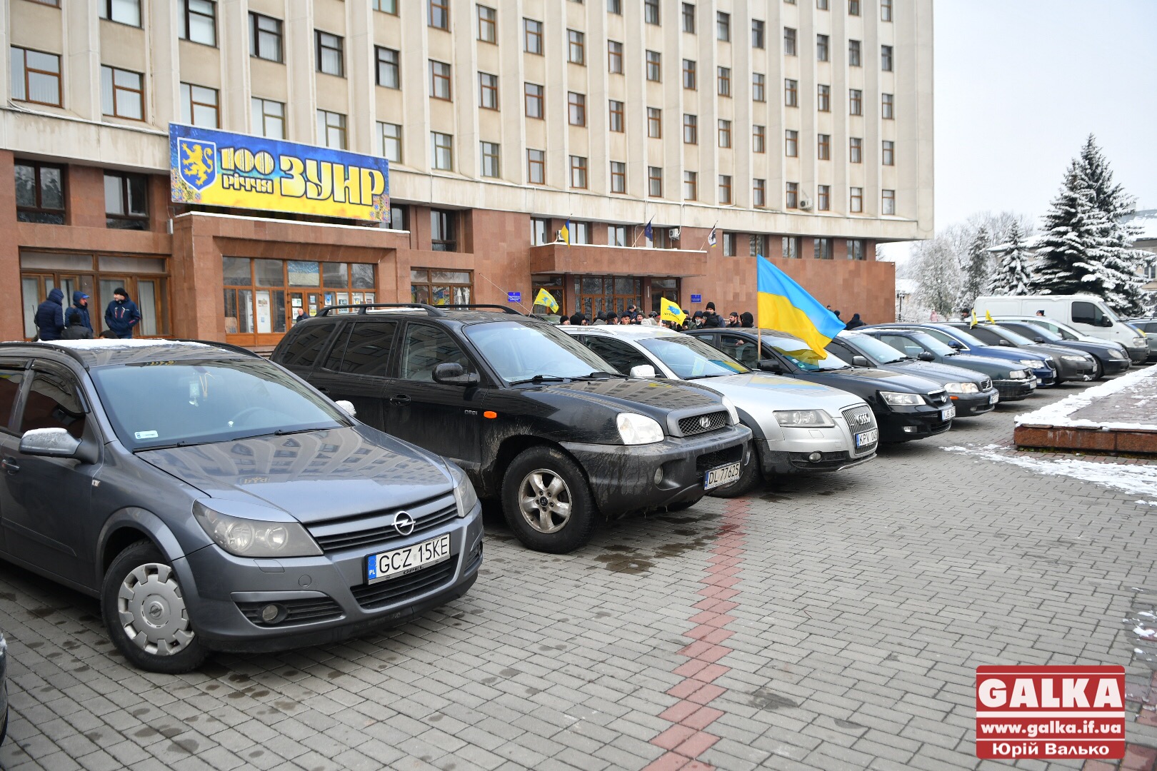Акція протесту власників авто на «євробляхах» в Івано-Франківську